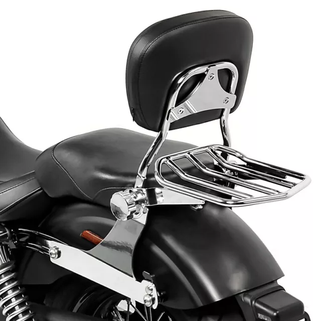 Sissy Bar avec porte bagages detachable p. Harley Davidson Dyna 2006-2017 chrome