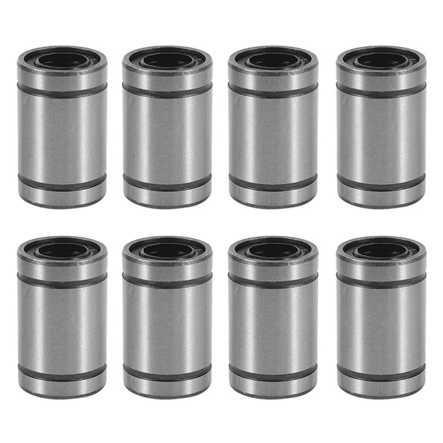 8 pieces LM8UU 8X15X24mm double side rubber seal linear motion ball bearingI8O4