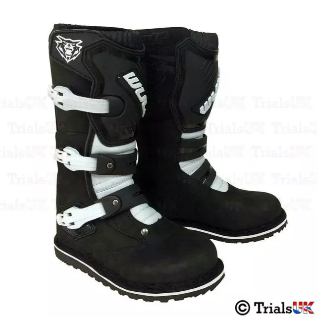 Wulf Cub Junior schwarz Trials Stiefel Kinder/Kinder/Jugendliche