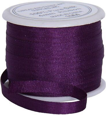 Threadart 100% pura seda lazo - 4mm púrpura pasión-Nº 601 - 10 metros