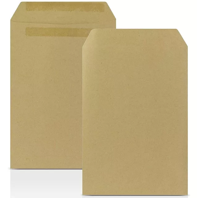 Brown Envelopes C4 C5 A4 A5 Mailing Manilla Plain (No Window) Self Seal Office