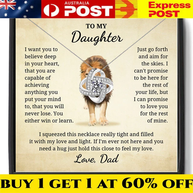 To My Daughter Gifts from Dad Necklace for Daughter Christmas Present Birthday