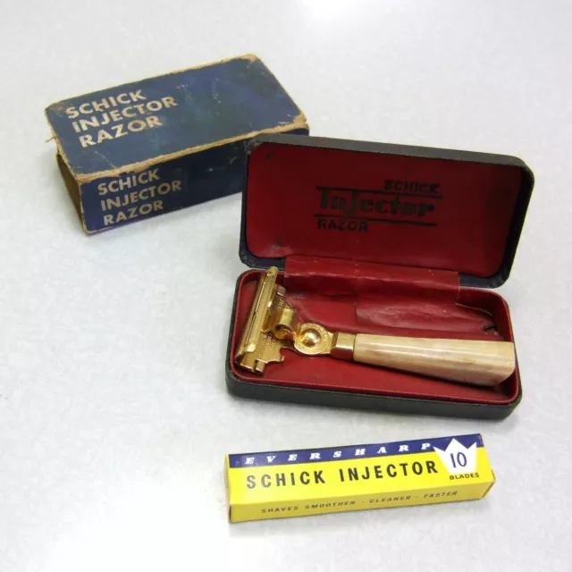 Vintage Eversharp Schick Deluxe Injector Safety Razor 1946 - 53