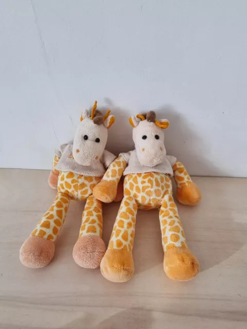 lot deux doudous girafe baby nat'