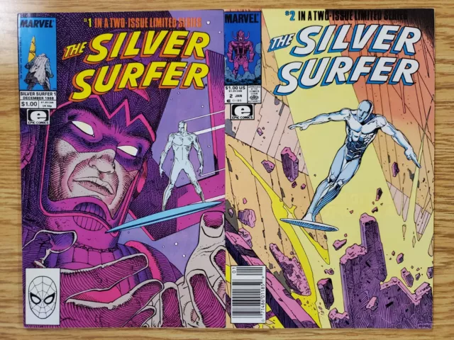 SILVER SURFER #1,2 (1988-12) Vol 4 MARVEL EPIC Stan Lee Moebius MID-HIGH GRADE