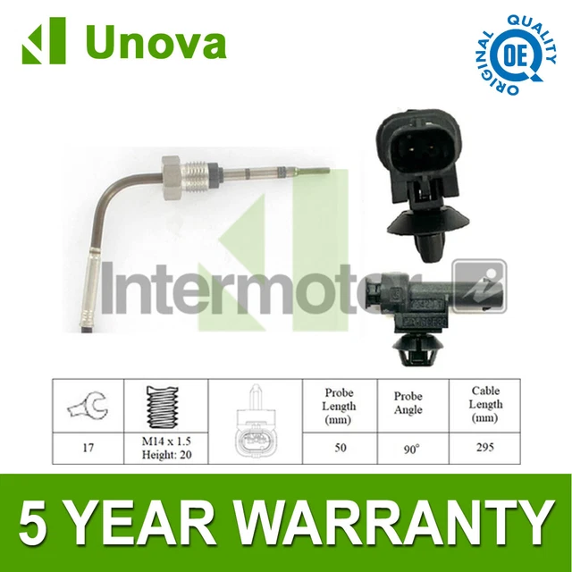 EXHAUST GAS TEMPERATURE Sensor Unova Fits Vauxhall Insignia 2.0 CDTi 2.