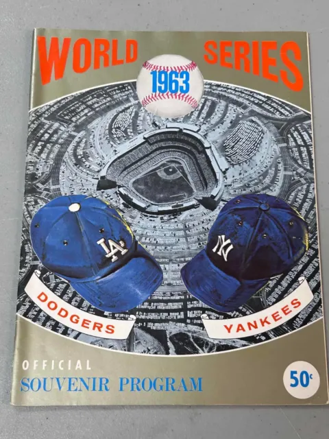 1963 World Series Official Souvenir Program LA Dodgers vs. New York Yankees