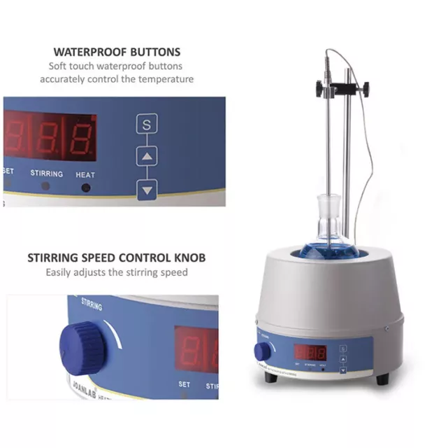 Digital Heating Mantle Stirrer 500ml w/ Probe 250W Magnetic Stirrer Heating