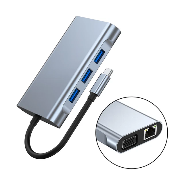 7 in 1 PD100W USB-C HUB  Type C HD Output 4K HDTV For MacBook iPad Pro 11 AU