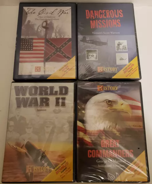 History Channel Club DVDs: Great Commanders, Civil War, WWII, Dangerous Missions