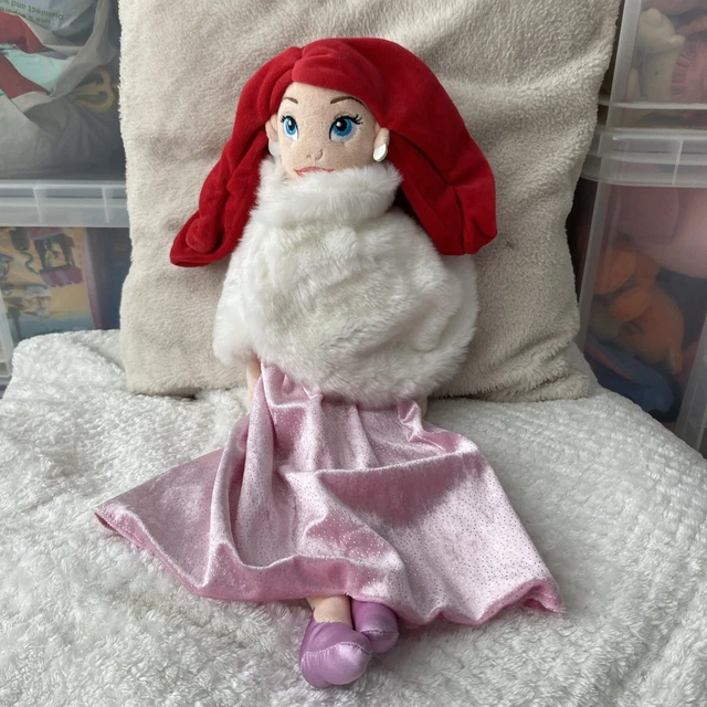 ariel plush doll pink dress DISNEY STORE DISNEY Princess Soft Toy Doll Little Mermaid Ariel Pink Dress  £13.00