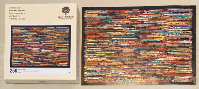 Wentworth Wooden Jigsaw Puzzle Pencil Collage 250 Piece Complete