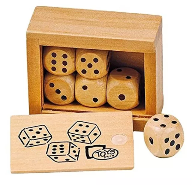Toys Pure Cube Box Game with 6 Wooden Cubes