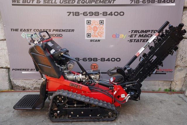 Barreto 20RTK Walk-Behind Trencher and Trailer Honda Gas Engine Mint Condition