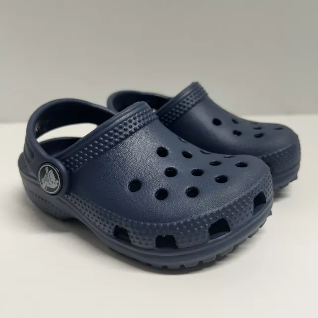 Crocs Classic Kids/Juniors Back Strap Sandal In Navy US Size 6 TODDLERS