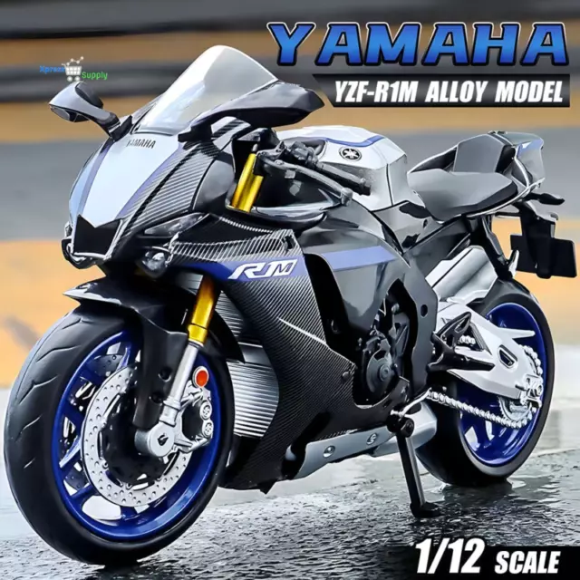 1/12 Scale Yamaha YZF-R1M Motorcycle Model Toy Alloy Diecast Simulation Models M