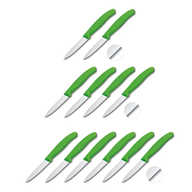 VICTORINOX 2/4/6er Set Gemüsemesser Obstmesser Küchenmesser Messer 8cm grün