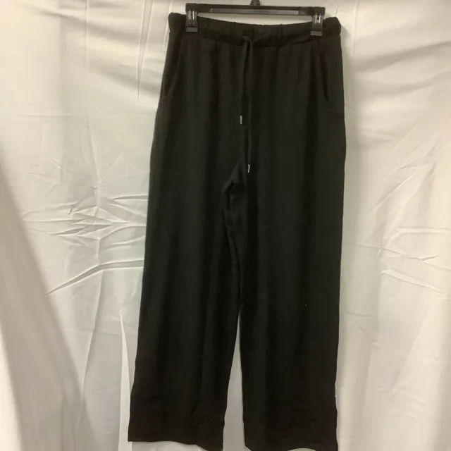 Asos Design Pajama Pant Womens Size 6 Black Drawstring Straight Leg Casual