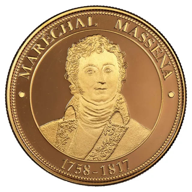 Francia Medaglia Napoleone Bonaparte - Marshal Massena 1758-1817 cupronickel Oro