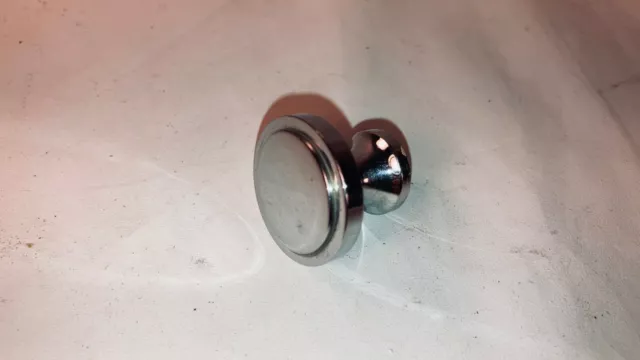 Vintage Original Chrome Knob Cabinet Door, Drawer Pull,20's 30's Hoosier