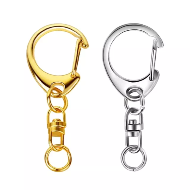 10 Pcs for Key with Chain D Snap Hook Split Keychain Metal for Key Har