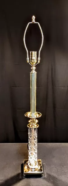 Waterford Killarney (Kinsale) Fine Cut Crystal Candlestick Buffet Lamp - NEW!