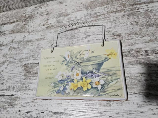 Marjolein Bastin Ceramic Gardening Wall Plaque A Gardener Is An Artist Plaque