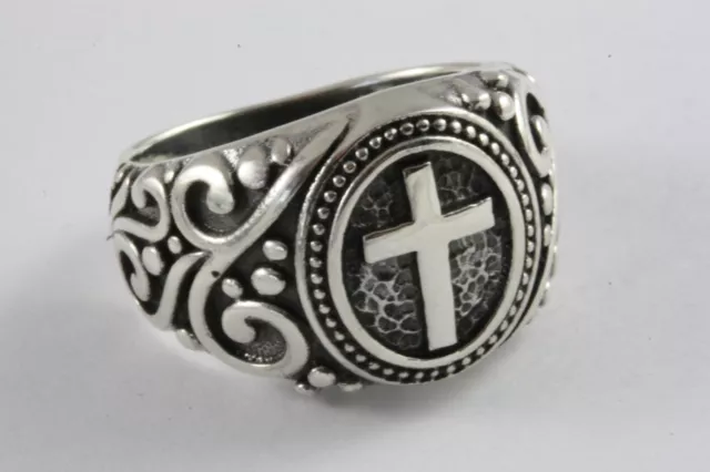 Kreuz Templer Ring Biker Ring 925 Silber Silberring / 505