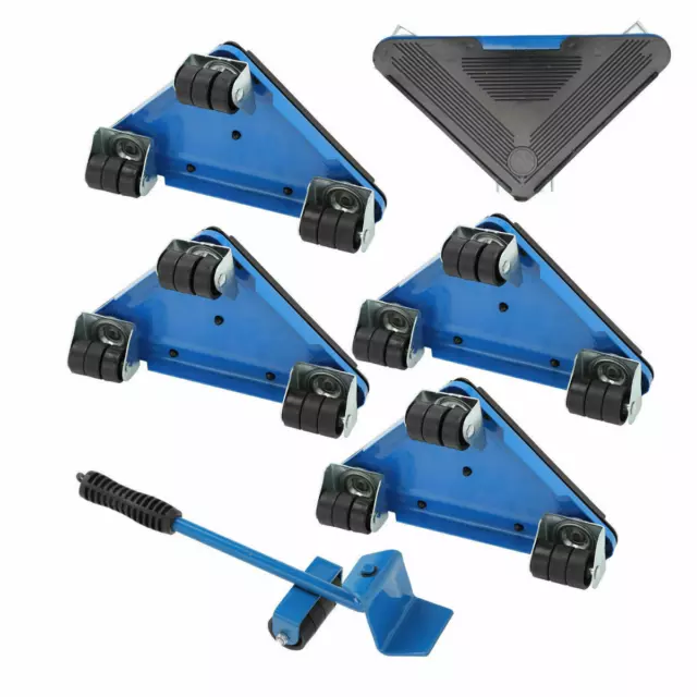 5pcs Home Moving Furniture Slider Lifter Moves Wheels Mover Kit Lifting System