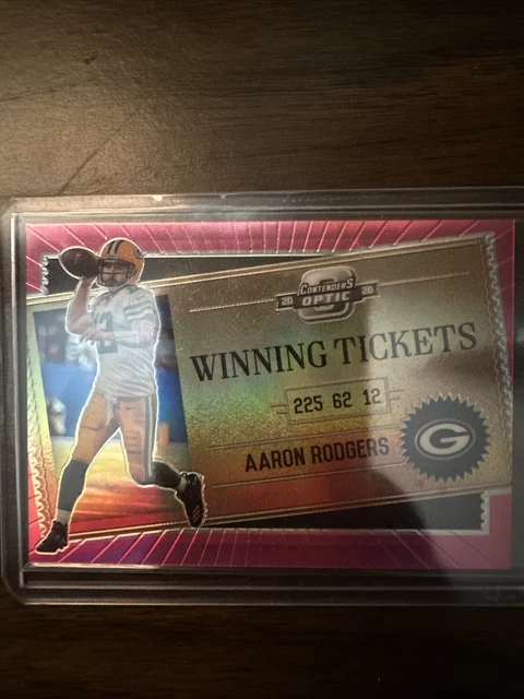 2020 Panini Contenders Optic Winning Tickets Pink #5 Aaron Rodgers /75