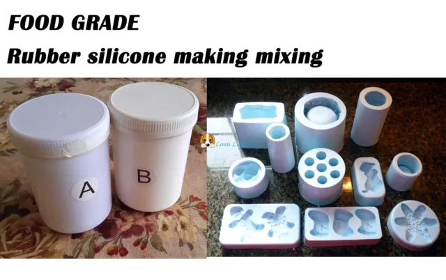 Liquid Silicone Rubber Mould making Kit 1KG 1:1 Translucent FREE SHIPPING