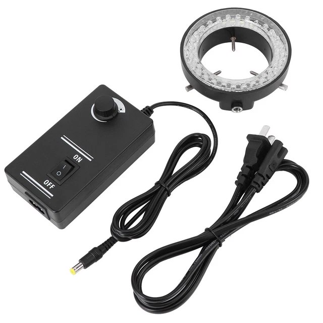LED Light Round 56 Lamp Beads For Microscope Industrial Camera US 100‑240V