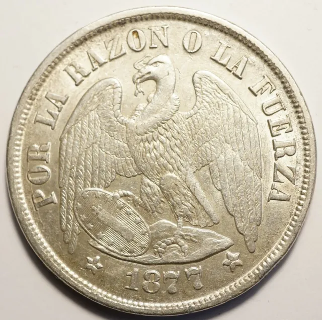 Chili : Joli Peso Argent 1877