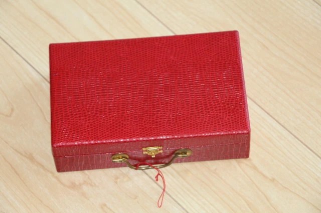 Valisette couture années 70/80 Orange Carton/Plastique