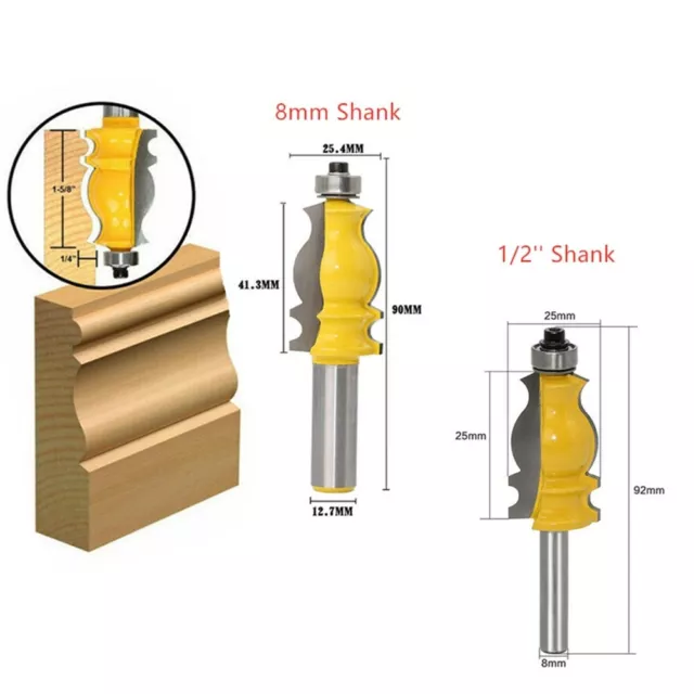 Architectural Molding 1/2inch Shank Cutter Router Bit Woodworking Milling Cutter