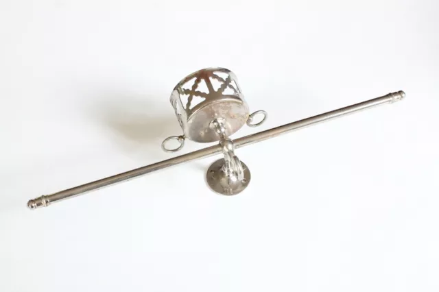 antique towel toothbrush tumbler holder | deco vtg bath victorian nickel holder