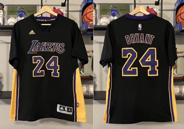 RARE🔥 Adidas NBA Kobe Bryant Los Angeles Lakers Black White Sewn