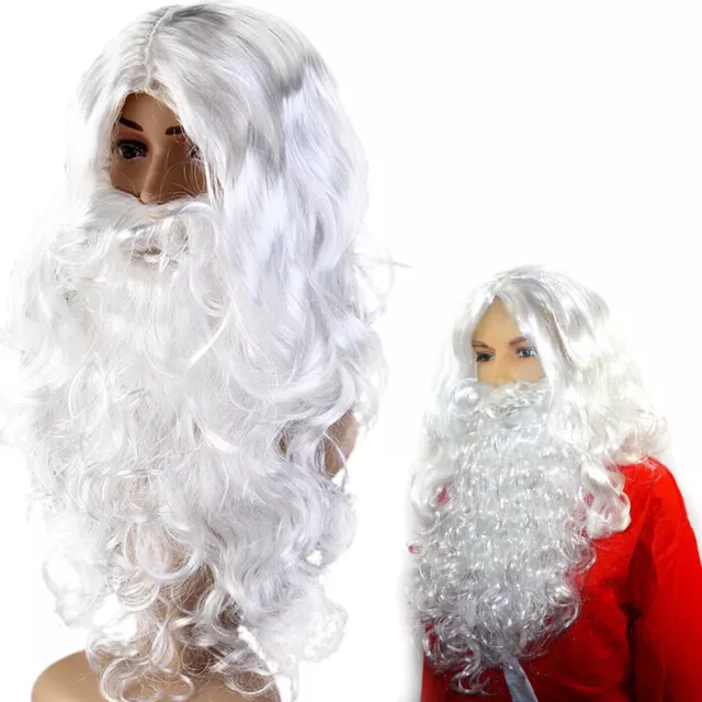 Santa Claus Wig Beard Set Father Christmas Fancy Dress Merry Xmas Party Costume 3