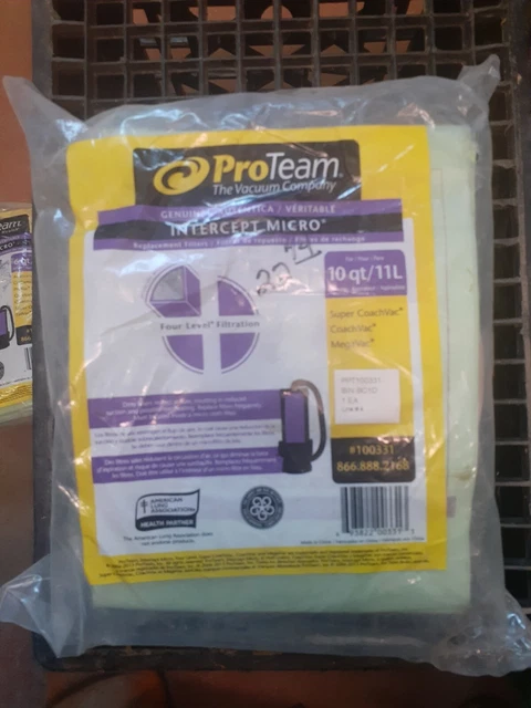 Proteam 103191 Intercept Micro Filter Vacuum Bag 10 Pack New
