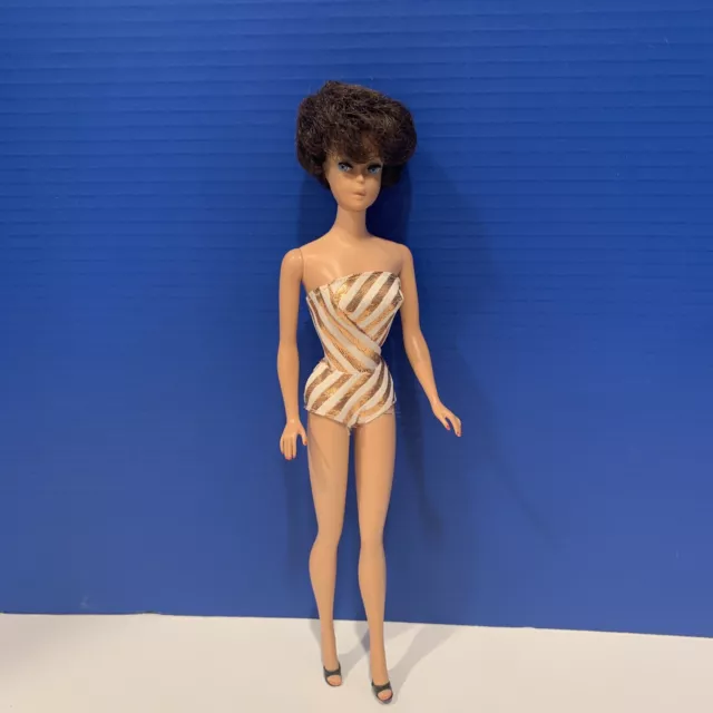 Vintage Barbie Mattel Brunette Bubblecut Barbie Doll Picclick