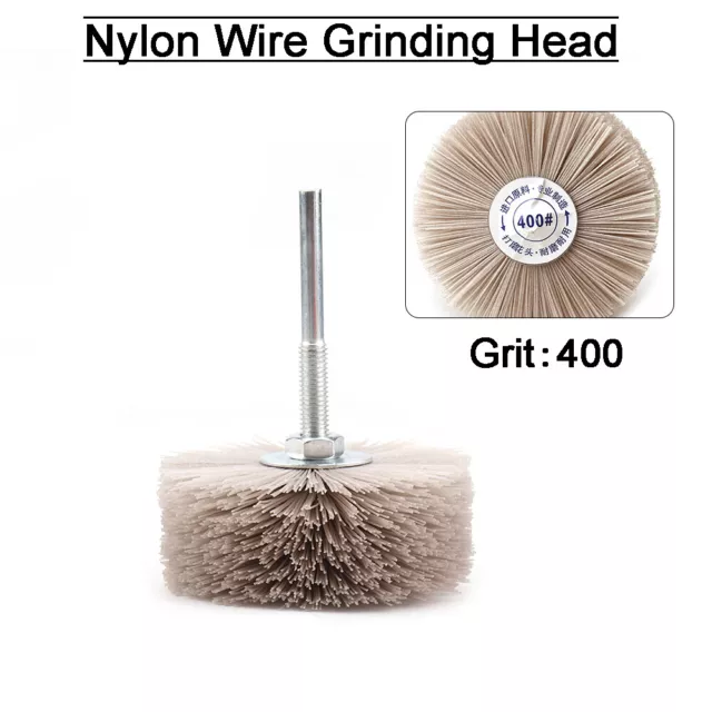 80mm Abrasive Nylon Wheel Brush for Wood Metal Stone Metalworking Polishing 400#