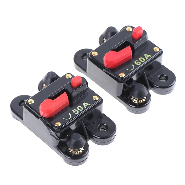 12V 24V DC Home Solar System Waterproof Circuit Breaker Reset Fuse InverterI Le