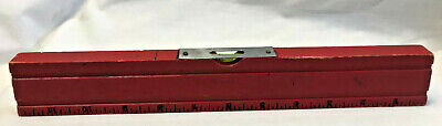 Vtg Very Rare Happi Time Sears Roebuck & Co. Ruler Level Red Wooden Tool