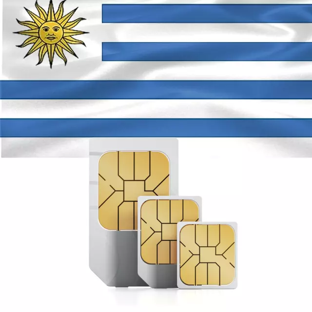 SIM Karte für Uruguay / 8 GB - 12 GB für 1 Monat