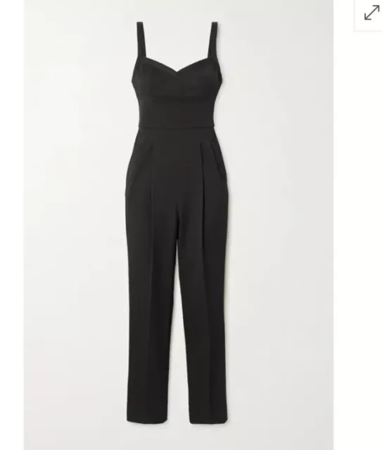 ££1150 BNWT EMILIA WICKSTEAD Cady Pleat Stretch  jumpsuit Uk 8 NET A PORTER