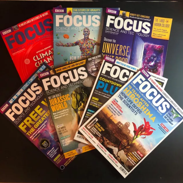 7 x BBC Focus Magazine Bundle 2015 Science Climate Change Technology Health