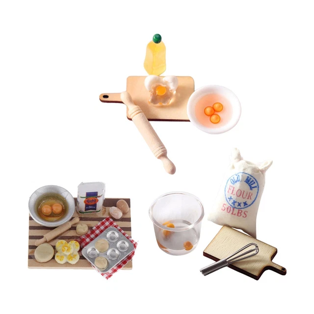 1:12 Puppenhaus Küche Simulation Kochen Backen Spielzeug Dekoration DIY