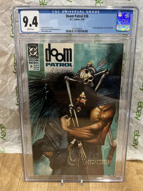 Doom Patrol #36 Cgc 9.4 Graded 1990 Dc Comics 1St Full Appearance Flex Mentallo
