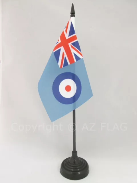 DRAPEAU DE TABLE ROYAL AIR FORCE BRITANNIQUE 15x10cm - PETIT DRAPEAUX DE BUREAU