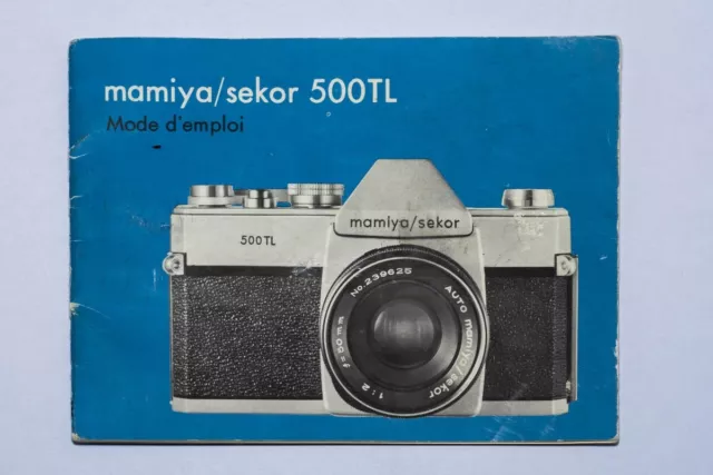 Notice Manuel utilisation appareil photo Mamya / Sekor 500TL